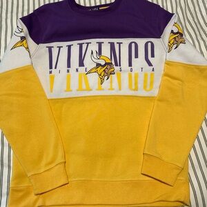 NFL Vikings Purple and Gold Crewneck Sweater - Medium
